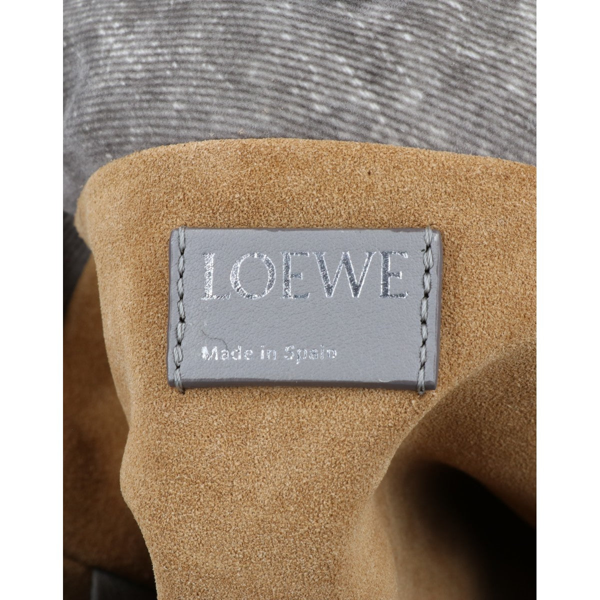 LOEWE ロエベ A411FC2X79 フロックデニム x ラムスキン フラメンコ ミニ クラッチ ショルダーバッグ