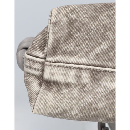 LOEWE ロエベ A411FC2X79 フロックデニム x ラムスキン フラメンコ ミニ クラッチ ショルダーバッグ