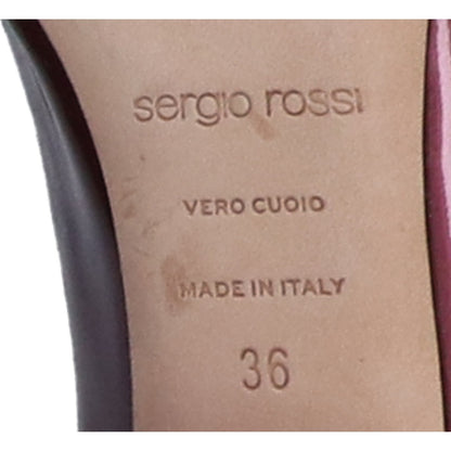 Sergio Rossi 塞乔罗西 【美品】5253 漆皮粗跟鞋 36 女士