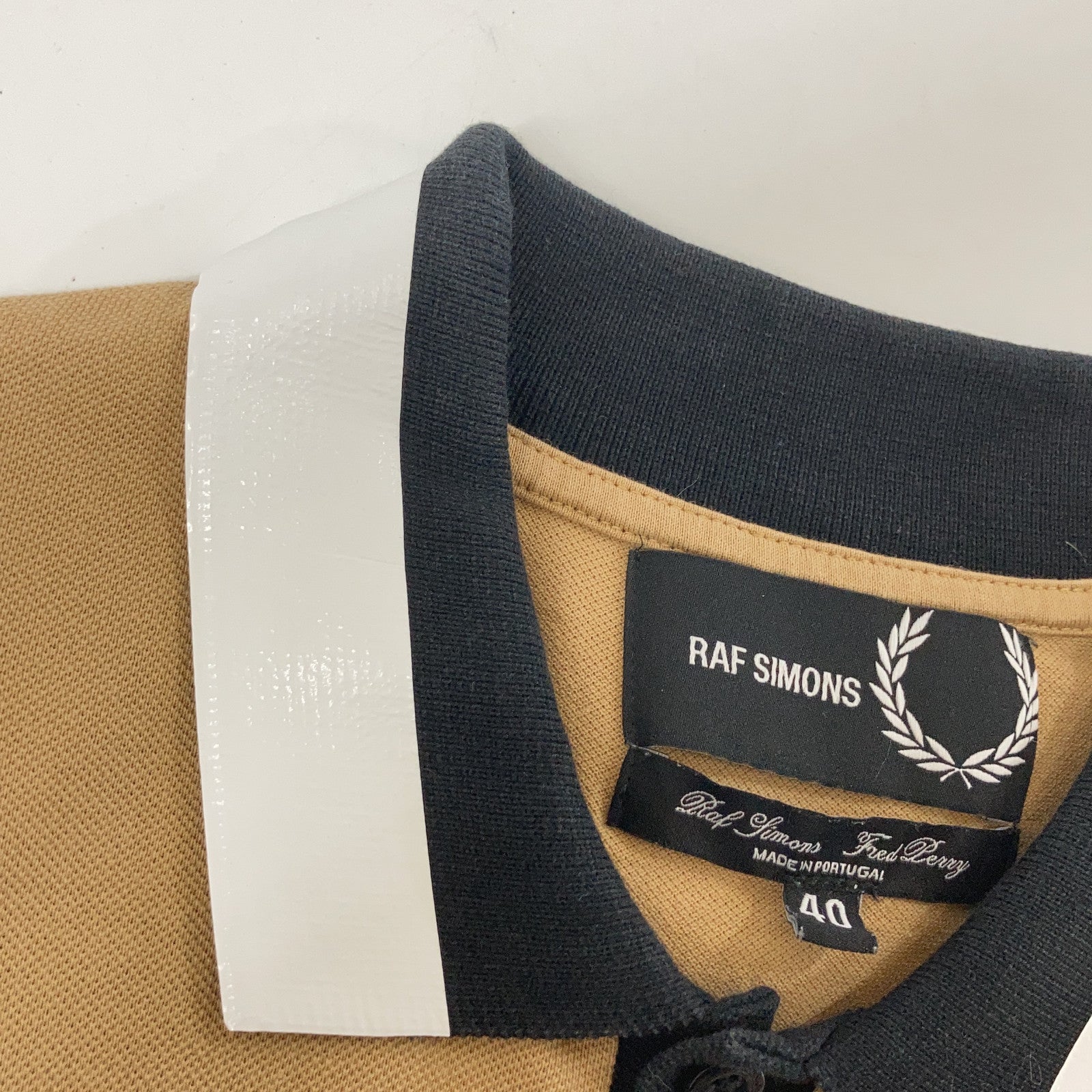 ×RAF SIMONS Brown Pique Polo Shirt Top 40 Men's