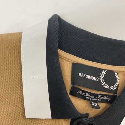 ×RAF SIMONS Brown Pique Polo Shirt Top 40 Men's