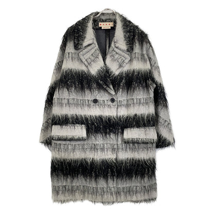 MARNI マルニ 13-14AW ブラック/グレー CPMAO10A00TW577 モヘア混 チェスターコート コート