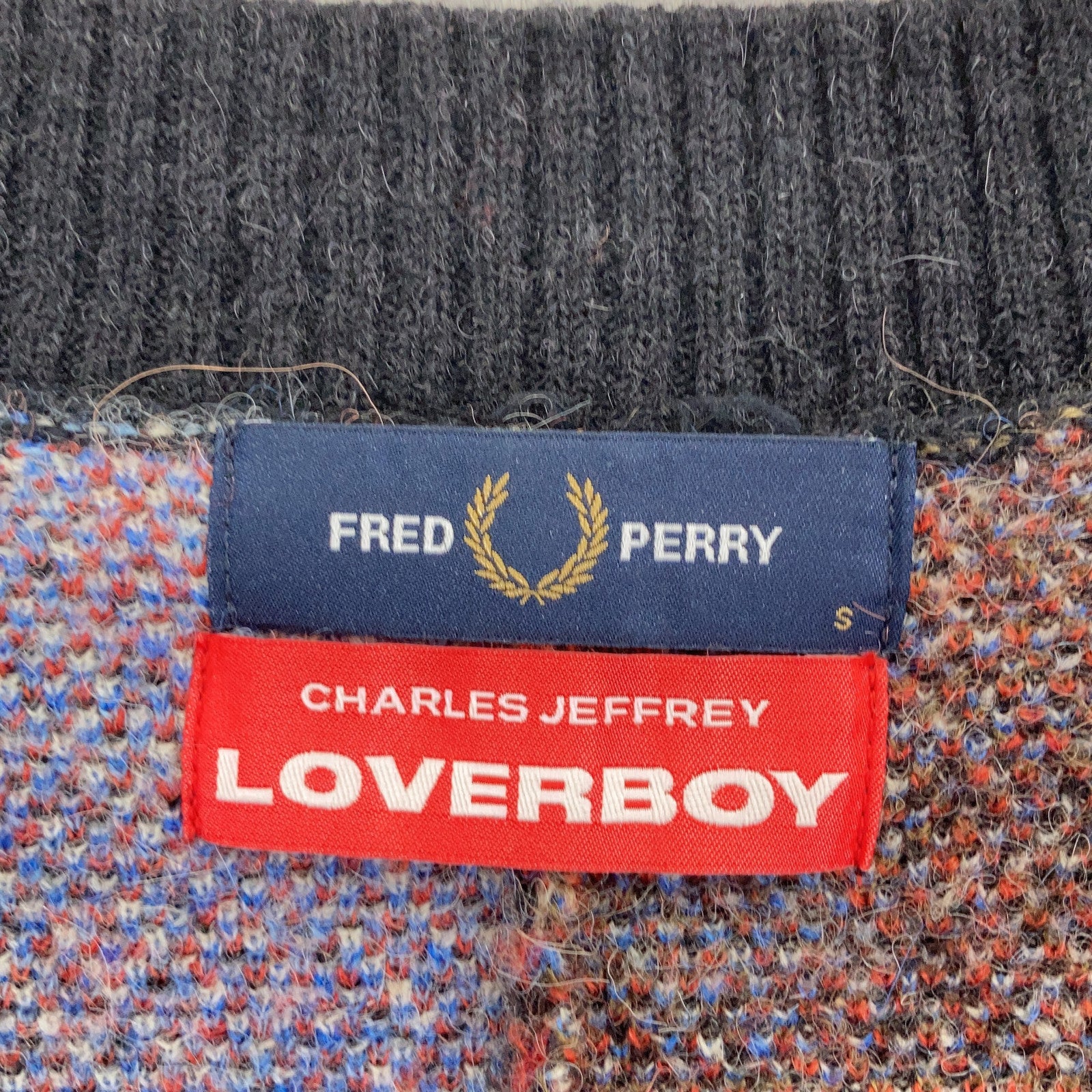 ×LOVERBOY Check Pattern 2020 Alpaca Knit Cardigan Top S Men's