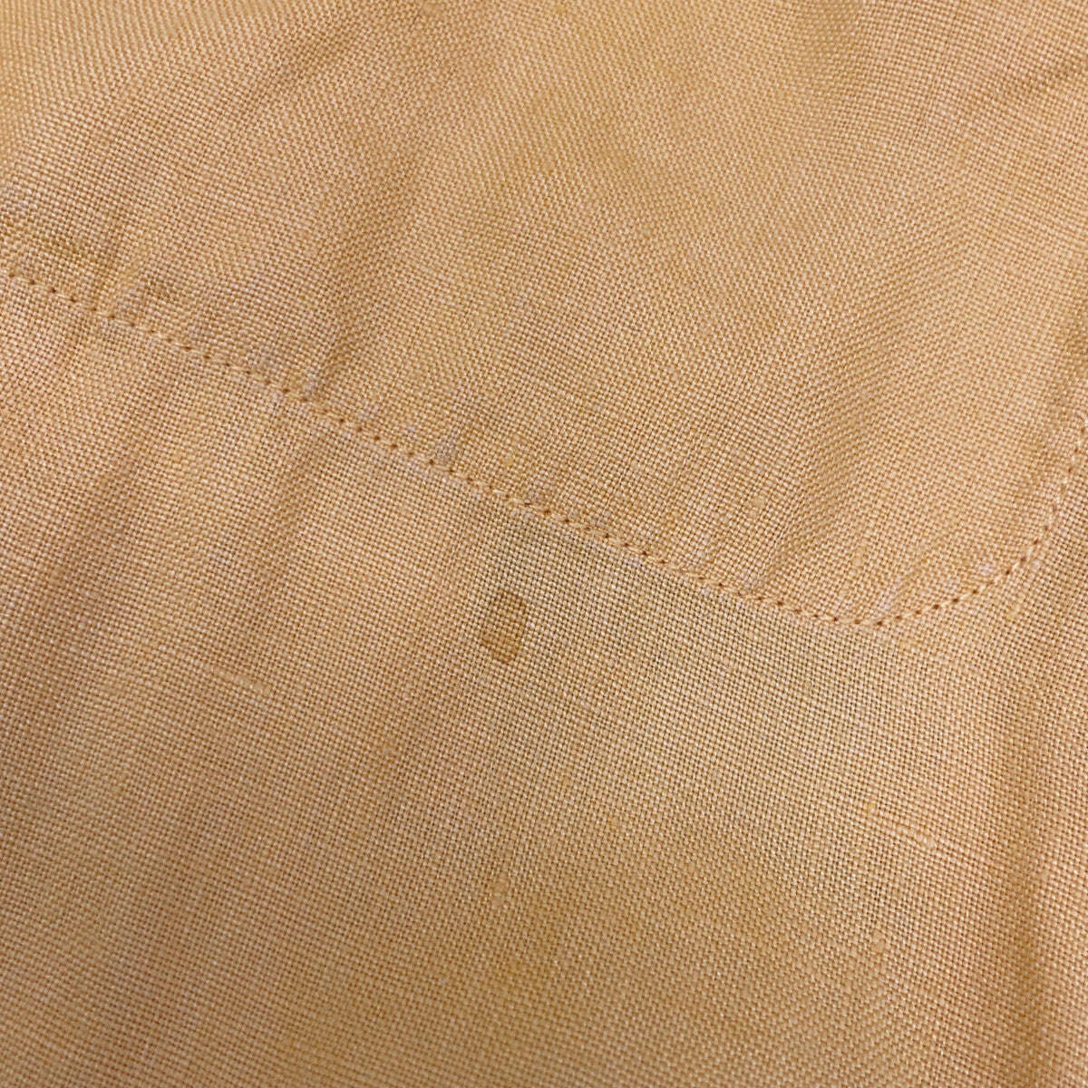 HERMES Mustard Linen Coverall Shirt Top
