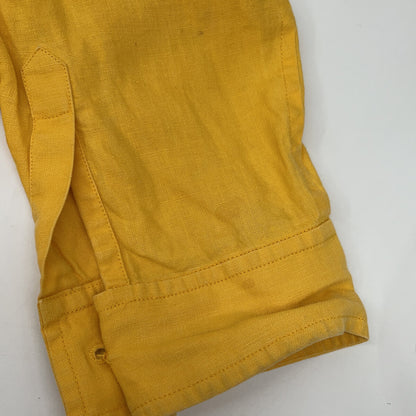 HERMES Mustard Linen Coverall Shirt Top
