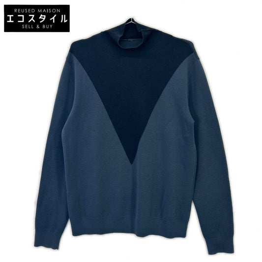 PRADA プラダ ネイビー 11AW ウール ハイネックプルオーバーニット トップス