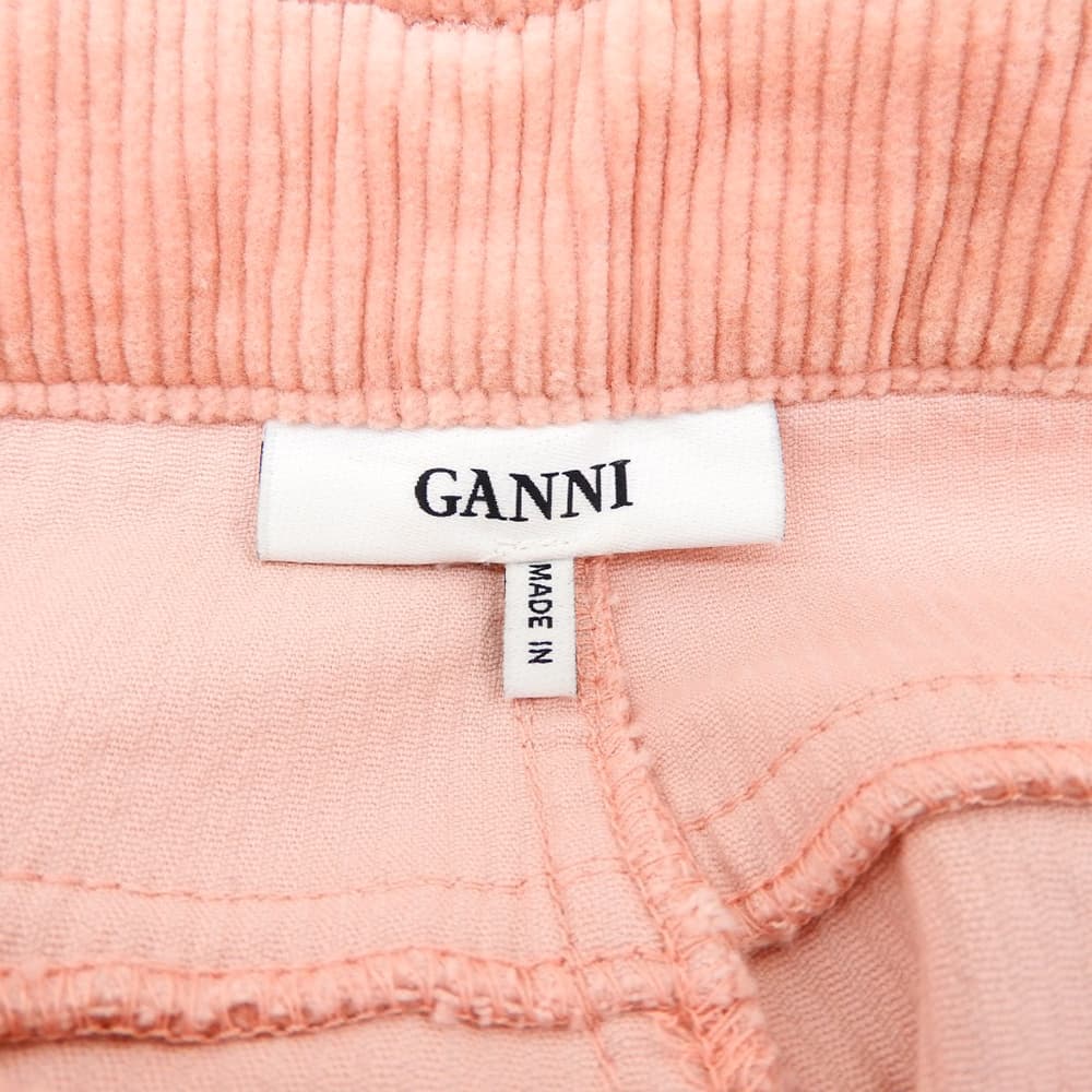 GANNI ガニー 美品 コーデュロイ スリット入り ストレートパンツ ボトムス レディース ピンク 36 ボトムス
