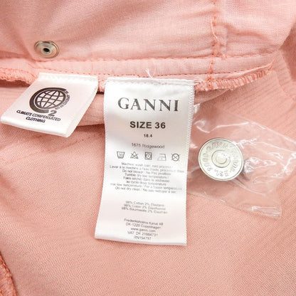 GANNI ガニー 美品 コーデュロイ スリット入り ストレートパンツ ボトムス レディース ピンク 36 ボトムス