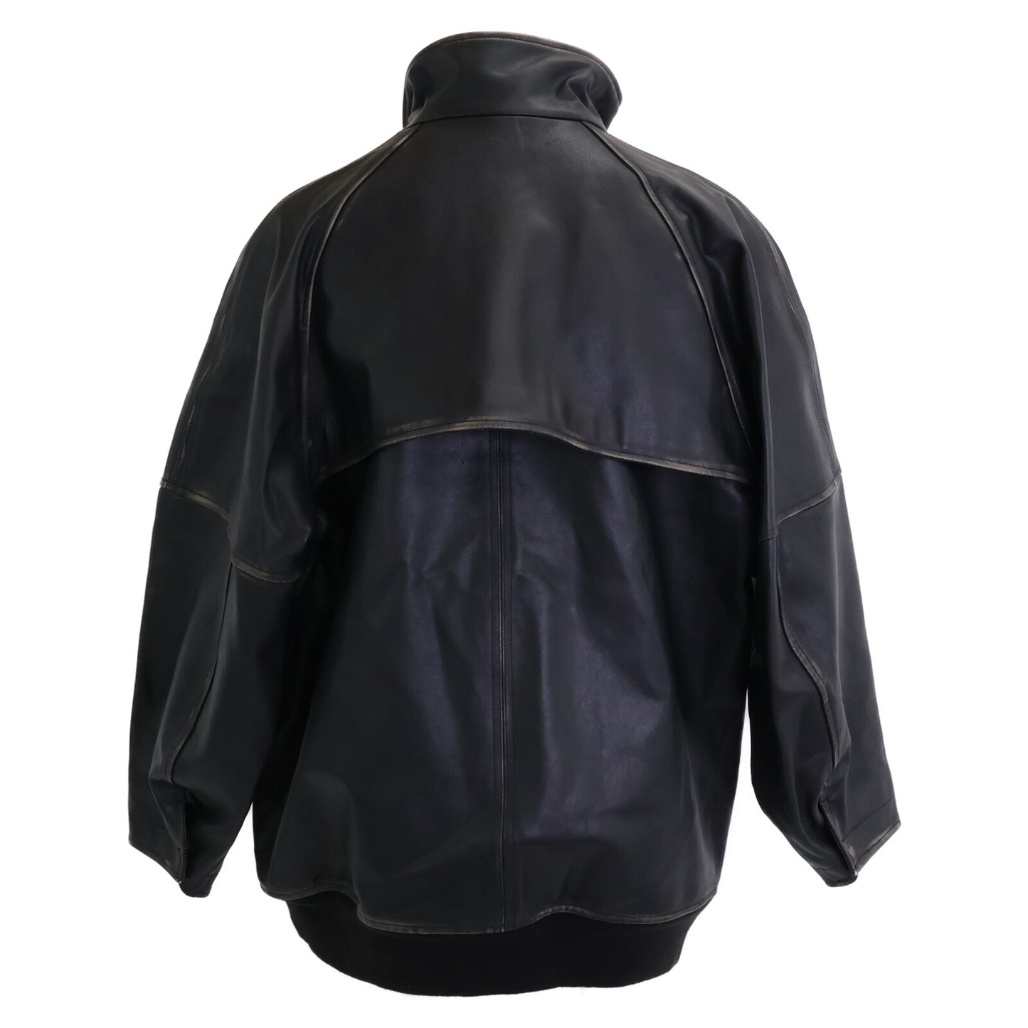 08SIRCUS 08 Circus 【美品】S25AW-OT09 双色哥特风皮革中长款夹克 磨毛处理 皮革夹克 外套