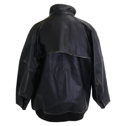 08SIRCUS 08 Circus 【美品】S25AW-OT09 双色哥特风皮革中长款夹克 磨毛处理 皮革夹克 外套