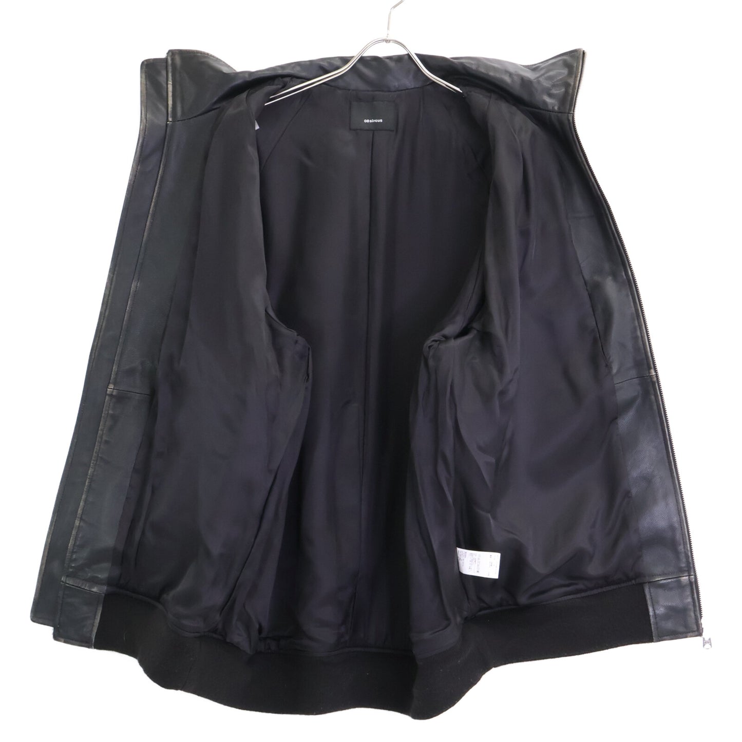 08SIRCUS 08サーカス 【美品】S25AW-OT09 2tone goth leather mid blouson USED加工 レザー ブルゾン ジャケット