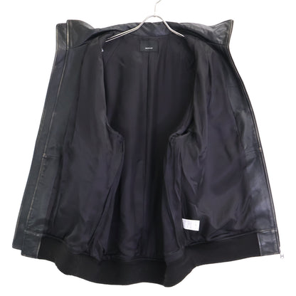 08SIRCUS 08サーカス 【美品】S25AW-OT09 2tone goth leather mid blouson USED加工 レザー ブルゾン ジャケット