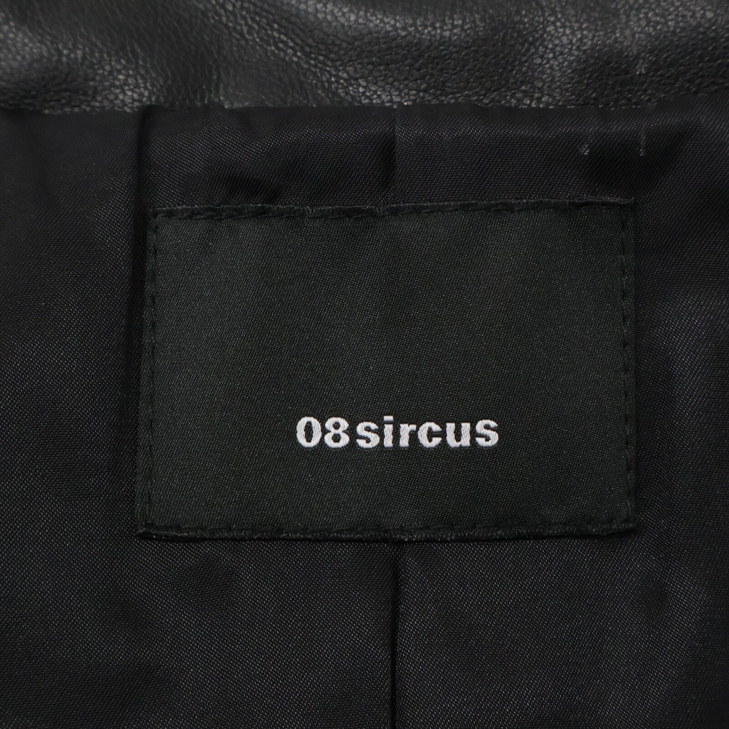 08SIRCUS 08 Circus 【美品】S25AW-OT09 双色哥特风皮革中长款夹克 磨毛处理 皮革夹克 外套