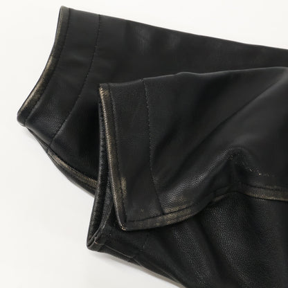 08SIRCUS 08 Circus 【美品】S25AW-OT09 双色哥特风皮革中长款夹克 磨毛处理 皮革夹克 外套
