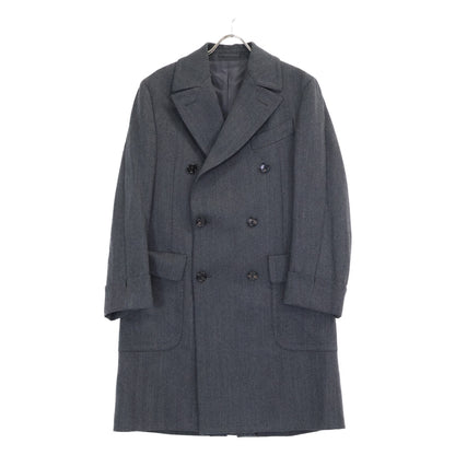 GABRIELE PASINI Charcoal Gray G50300/G5411 Herringbone Wool Flannel Polo Coat
