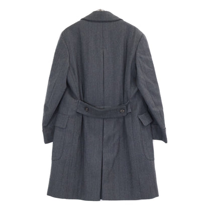 GABRIELE PASINI Charcoal Gray G50300/G5411 Herringbone Wool Flannel Polo Coat