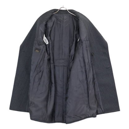 GABRIELE PASINI Charcoal Gray G50300/G5411 Herringbone Wool Flannel Polo Coat