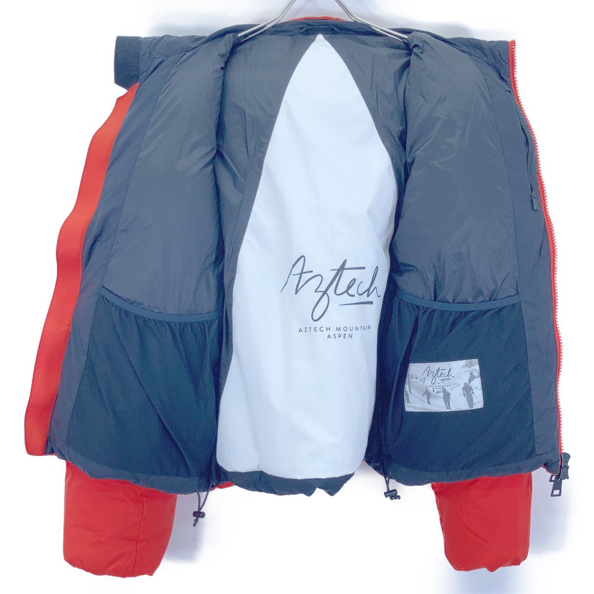 Aztech Mountain Aztech Mountain red hooded down jacket jacket