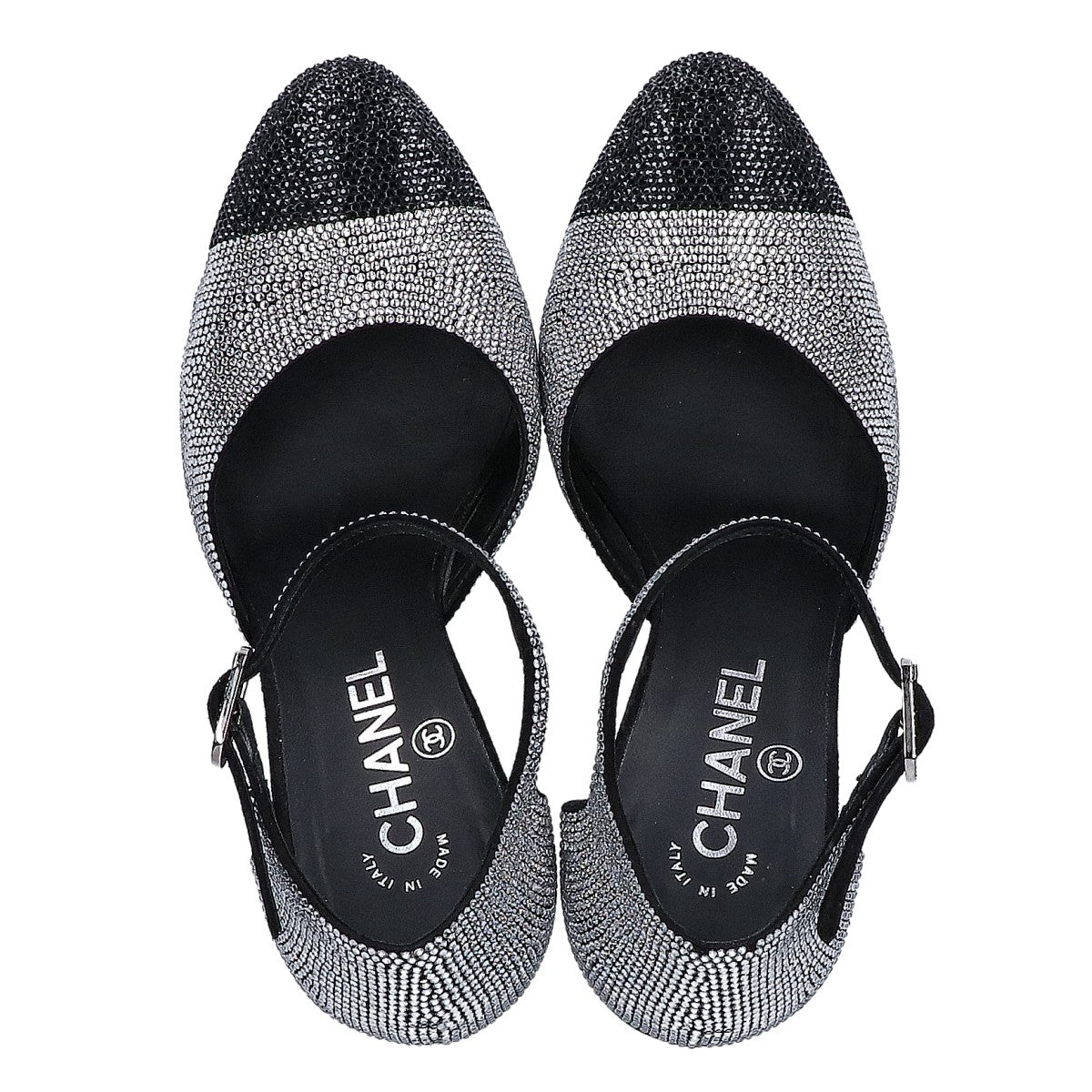 CHANEL シャネル 【美品】ココマーク ラインストーン ヒールサンダル シューズ