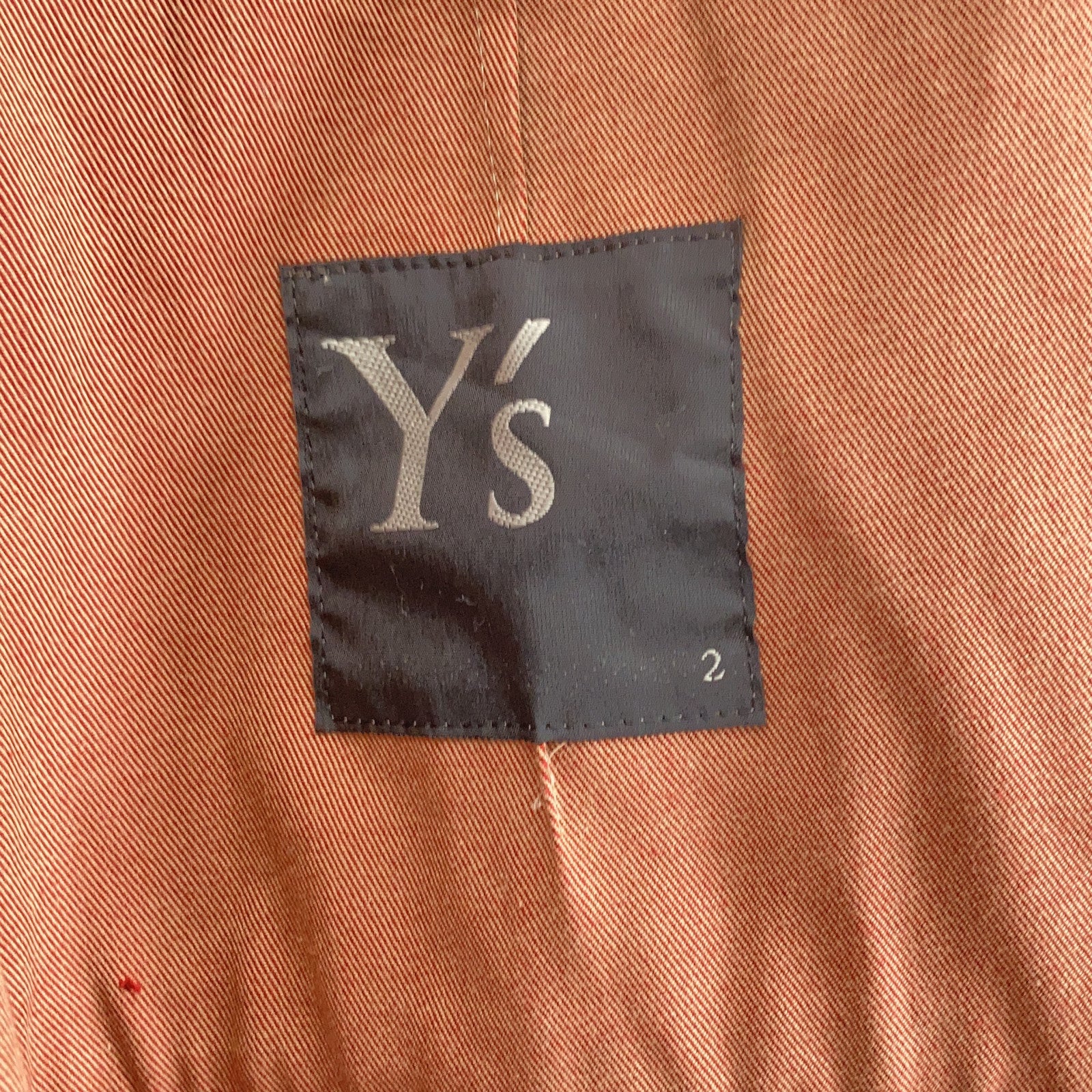 Y's ワイズ ベージュ コットンツイル YI-C01-026 ダブルフェイス ノーカラーコート コート
