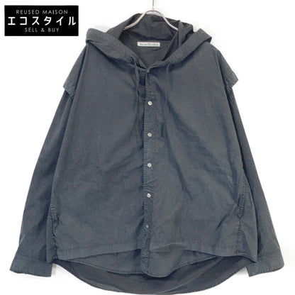 ACNE STUDIOS Black FN-MN-SHIR000861 Garment-Dyed Hoodie Shirt Top