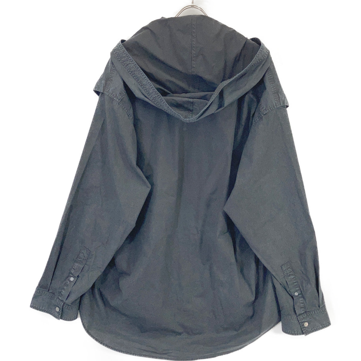 ACNE STUDIOS Black FN-MN-SHIR000861 Garment-Dyed Hoodie Shirt Top