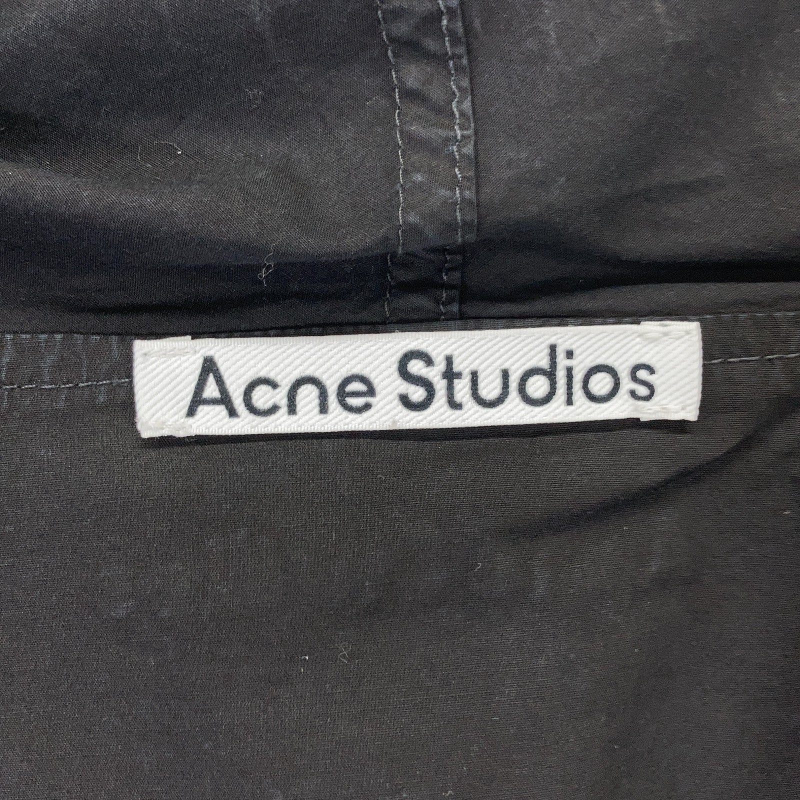 ACNE STUDIOS Black FN-MN-SHIR000861 Garment-Dyed Hoodie Shirt Top