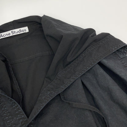 ACNE STUDIOS Black FN-MN-SHIR000861 Garment-Dyed Hoodie Shirt Top