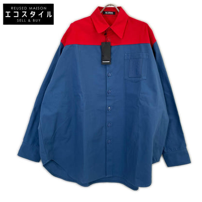 RAF SIMONS ラフシモンズ 222-M244-10080-4030 オーバーサイズバイカラーデニムシャツ トップス
