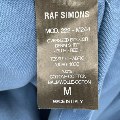 RAF SIMONS ラフシモンズ 222-M244-10080-4030 オーバーサイズバイカラーデニムシャツ トップス