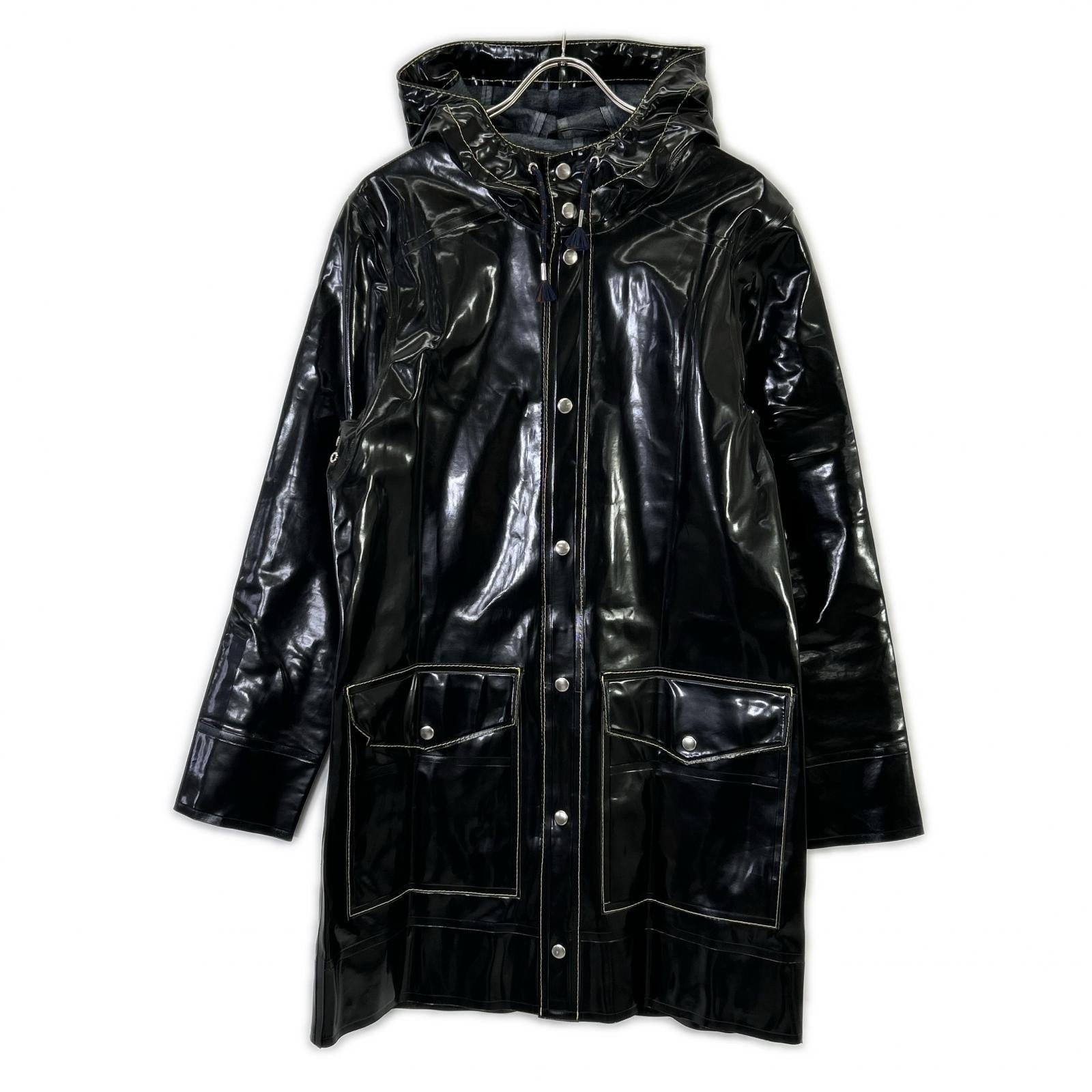 STUTTERHEIM x MARNI Black Patent Raincoat