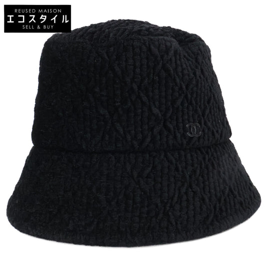 CHANEL Coco Mark Viscose Bucket Hat