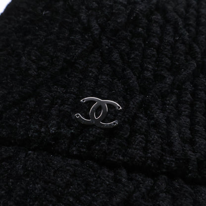 CHANEL Coco Mark Viscose Bucket Hat