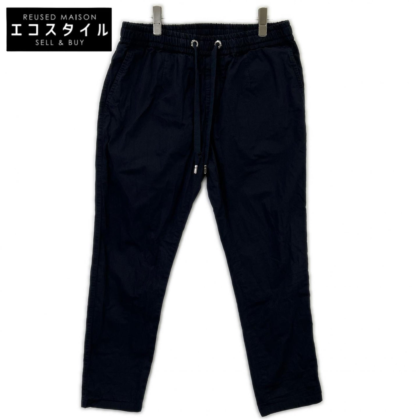 DOLCE&GABBANA ドルチェアンドガッバーナ ネイビー GKP0ET コットンシルク イージーパンツ ボトムス