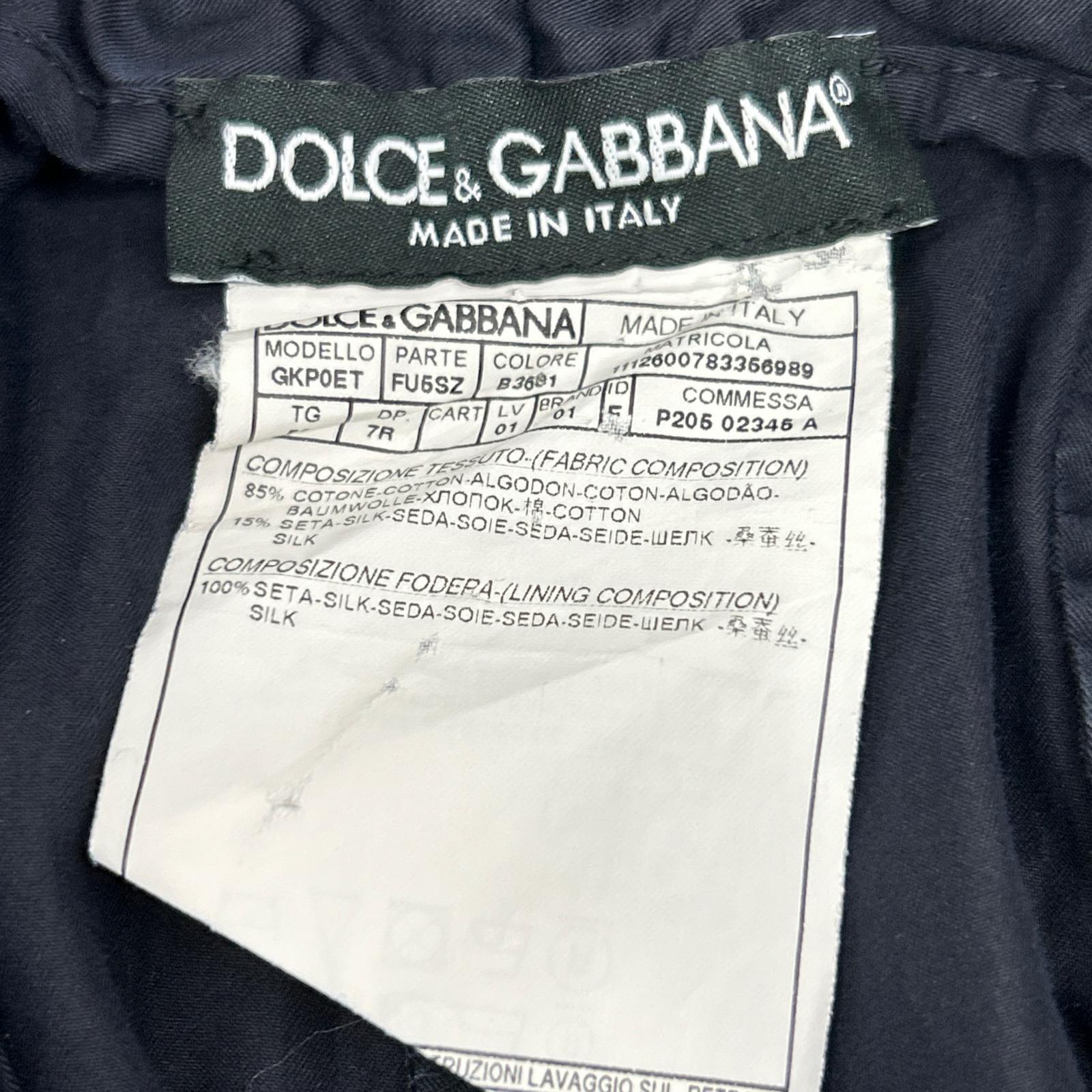 DOLCE&GABBANA ドルチェアンドガッバーナ ネイビー GKP0ET コットンシルク イージーパンツ ボトムス