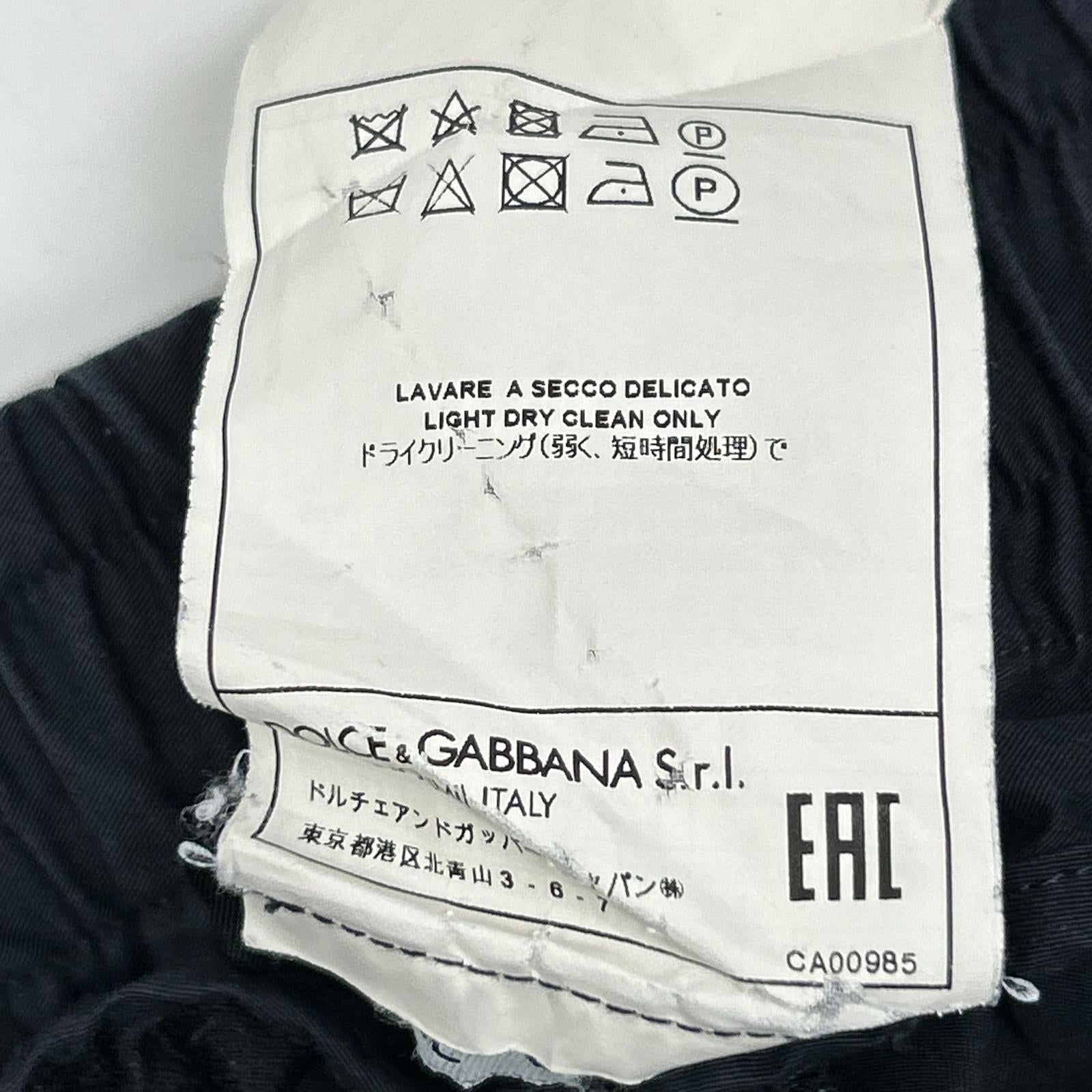 DOLCE&GABBANA ドルチェアンドガッバーナ ネイビー GKP0ET コットンシルク イージーパンツ ボトムス