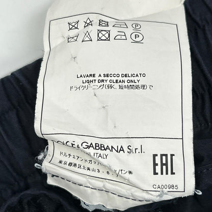DOLCE&GABBANA ドルチェアンドガッバーナ ネイビー GKP0ET コットンシルク イージーパンツ ボトムス