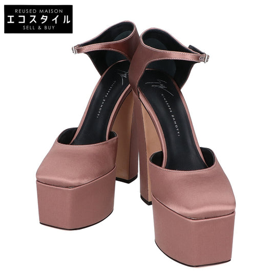 Gianvito Rossi ジャンヴィトロッシ ピンクブラウン サテン BEBE 150mm ハイヒール パンプス シューズ