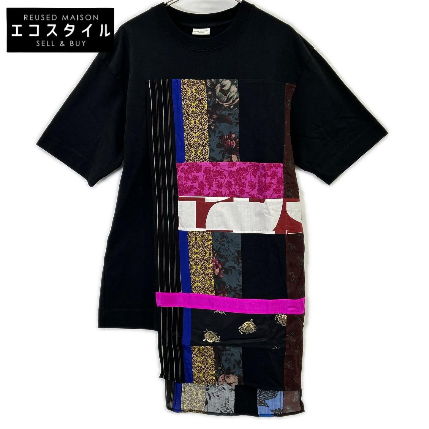 DRIES VAN NOTEN ドリスヴァンノッテン 【美品】パッチワーク フラッグ Tシャツ トップス