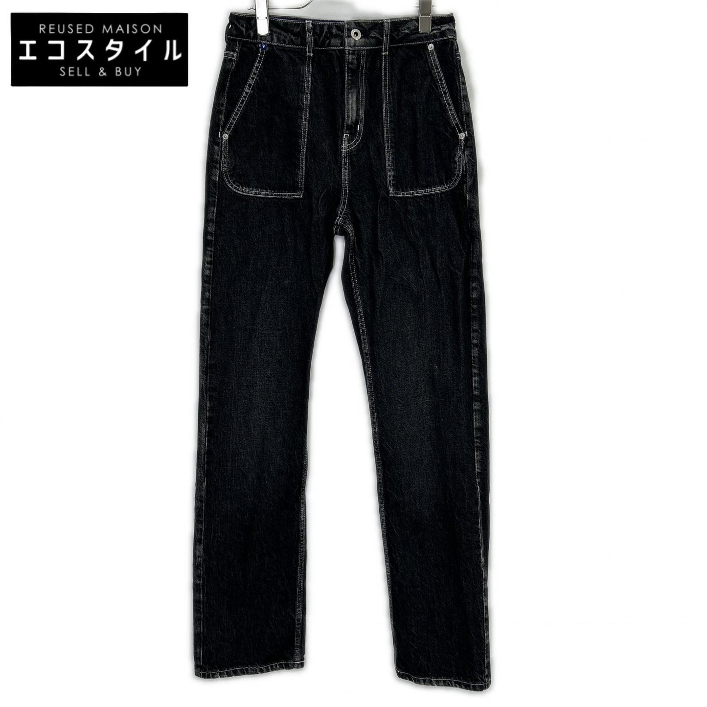 KARL LAGERFELD カール ラガーフェルド ブラック 240J1105 ベイカータイプ ストレートデニム ボトムス