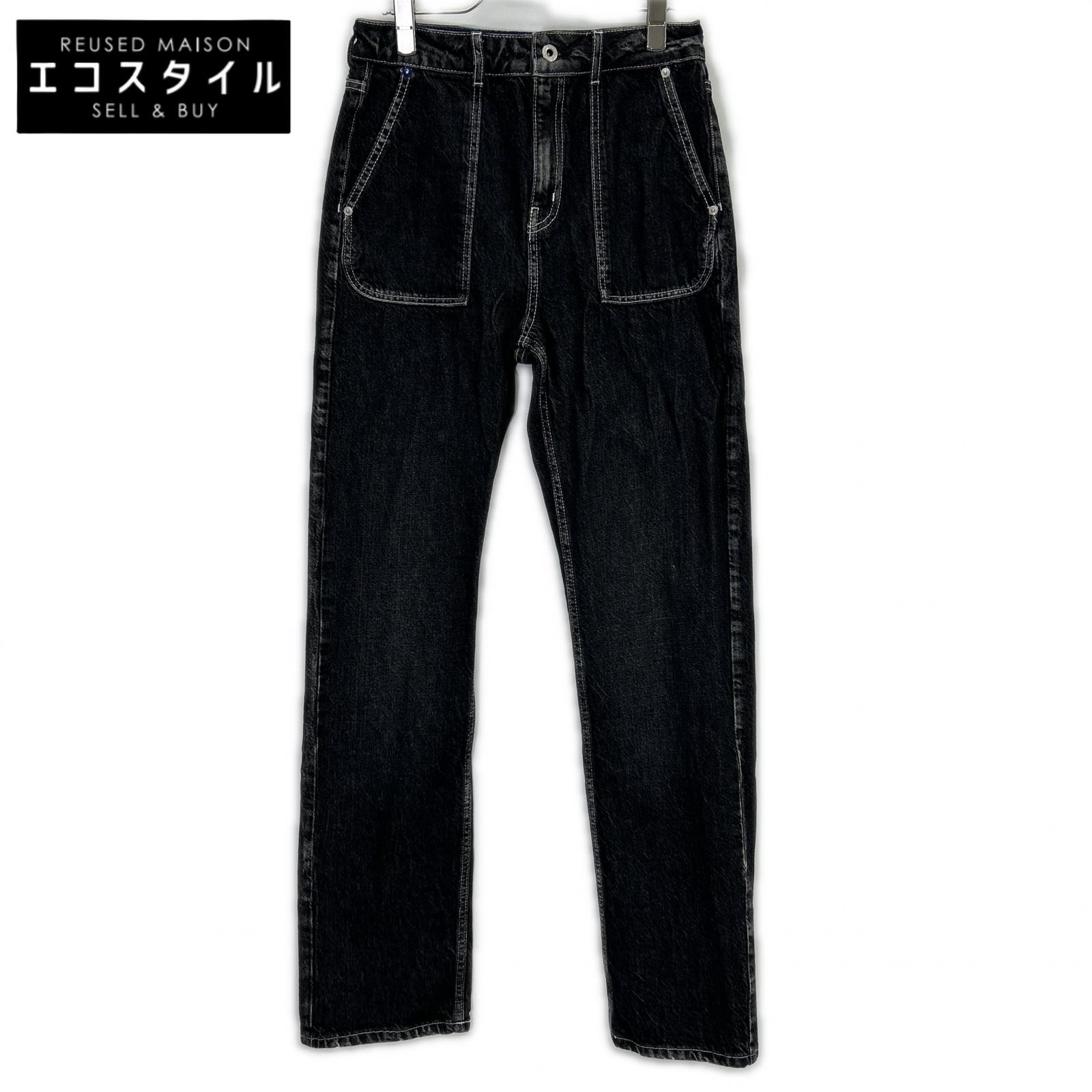 KARL LAGERFELD カール ラガーフェルド ブラック 240J1105 ベイカータイプ ストレートデニム ボトムス