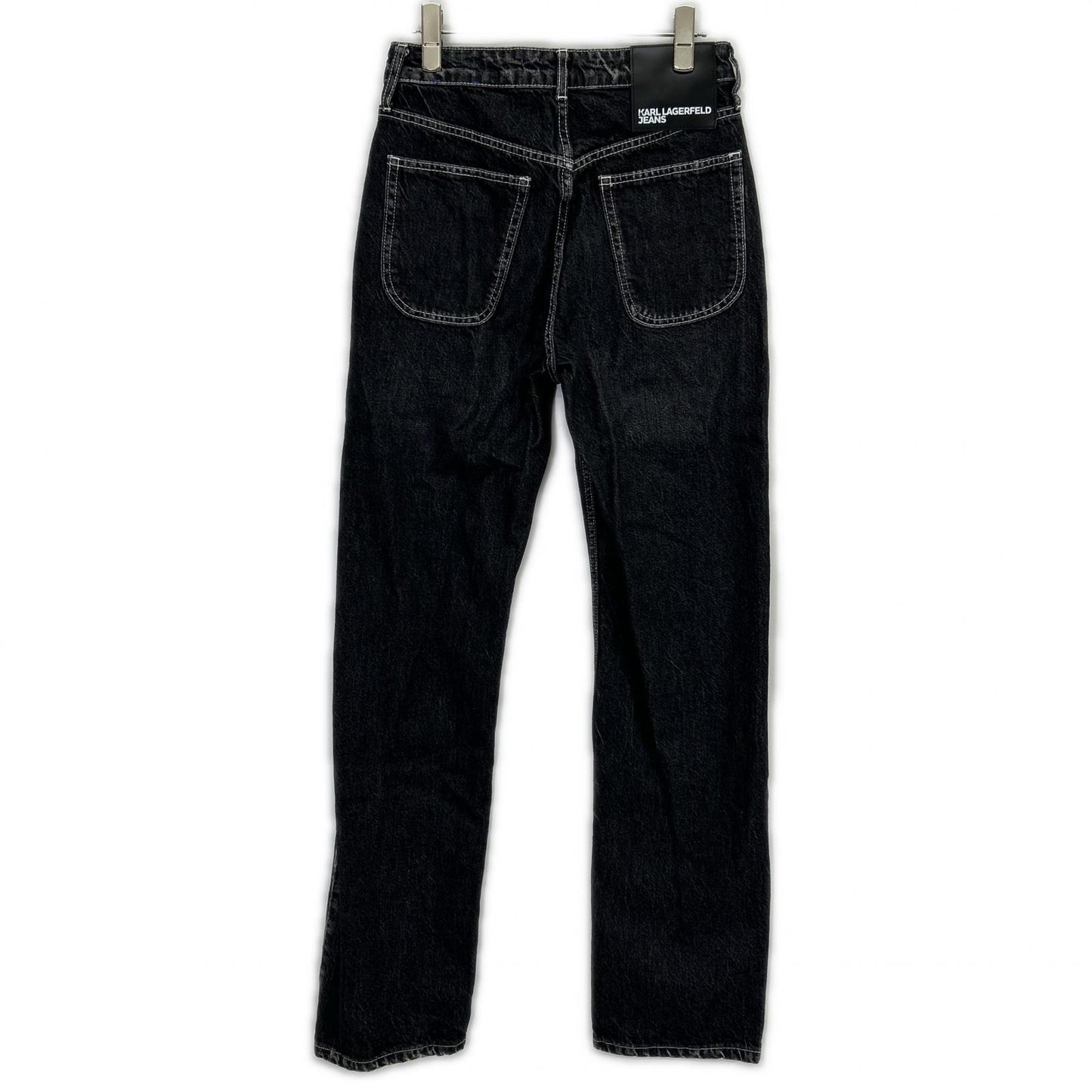 KARL LAGERFELD カール ラガーフェルド ブラック 240J1105 ベイカータイプ ストレートデニム ボトムス