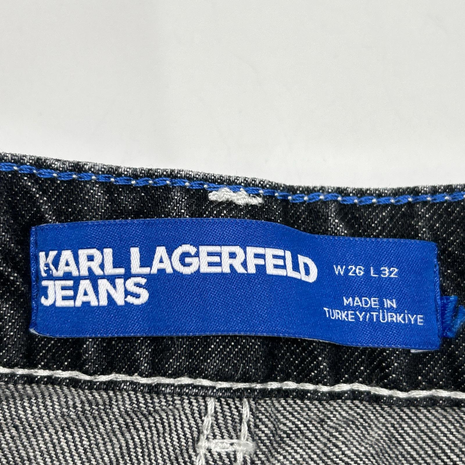 KARL LAGERFELD カール ラガーフェルド ブラック 240J1105 ベイカータイプ ストレートデニム ボトムス