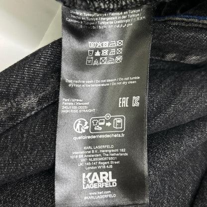 KARL LAGERFELD カール ラガーフェルド ブラック 240J1105 ベイカータイプ ストレートデニム ボトムス