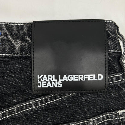 KARL LAGERFELD カール ラガーフェルド ブラック 240J1105 ベイカータイプ ストレートデニム ボトムス