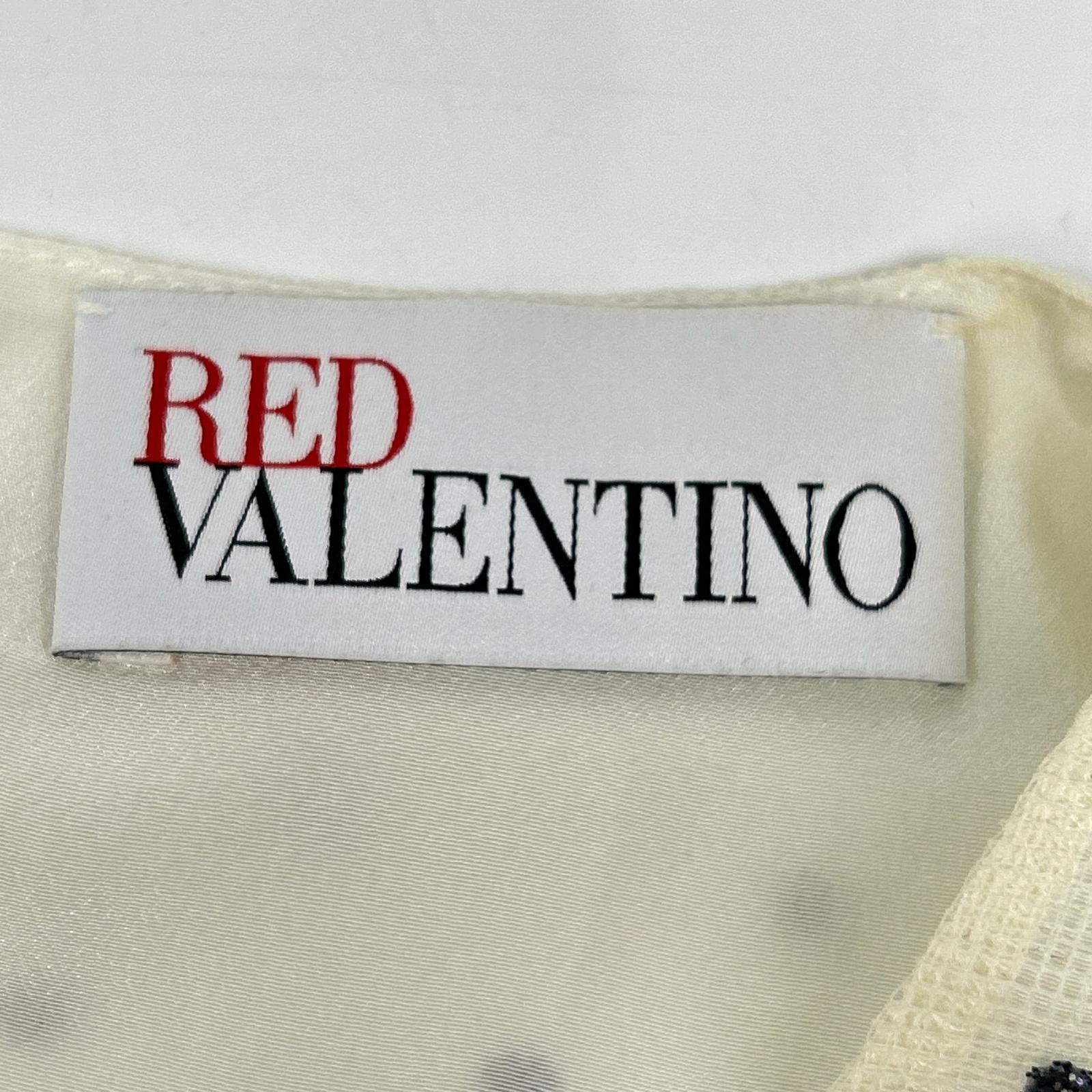 RED VALENTINO Ivory 1R3VAEZ56J3 Polka Dot Tulle Dress