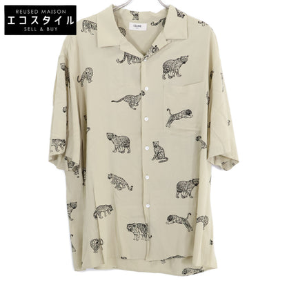 CELINE セリーヌ 2C730362Q Hawaiian Layon Shirt アニマル柄 ハワイアン ルーズ 半袖シャツ トップス