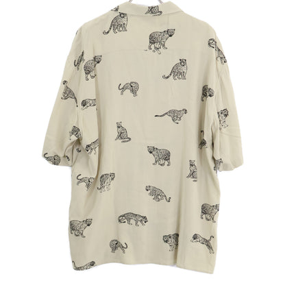 CELINE Celine 2C730362Q Hawaiian Rayon Shirt Animal Print Hawaiian Loose Short-Sleeved Shirt Top