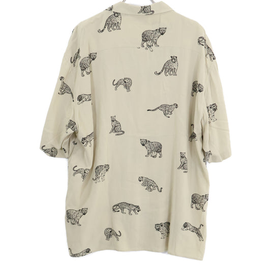 CELINE セリーヌ 2C730362Q Hawaiian Layon Shirt アニマル柄 ハワイアン ルーズ 半袖シャツ トップス