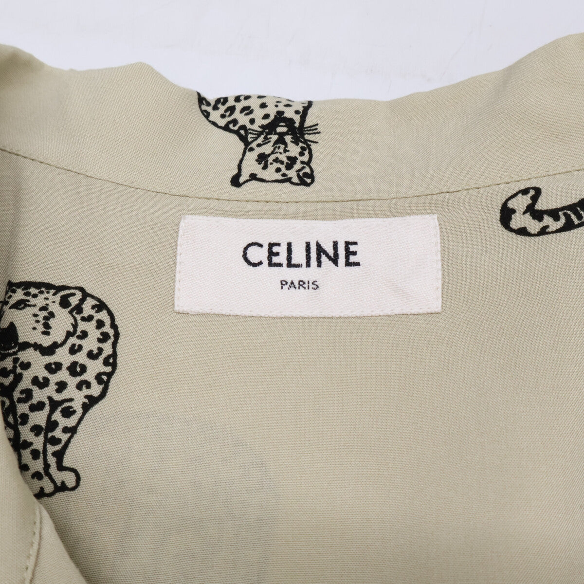 CELINE セリーヌ 2C730362Q Hawaiian Layon Shirt アニマル柄 ハワイアン ルーズ 半袖シャツ トップス